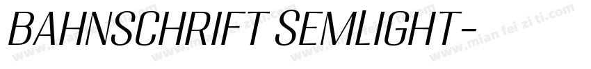 bahnschrift SemLight字体转换